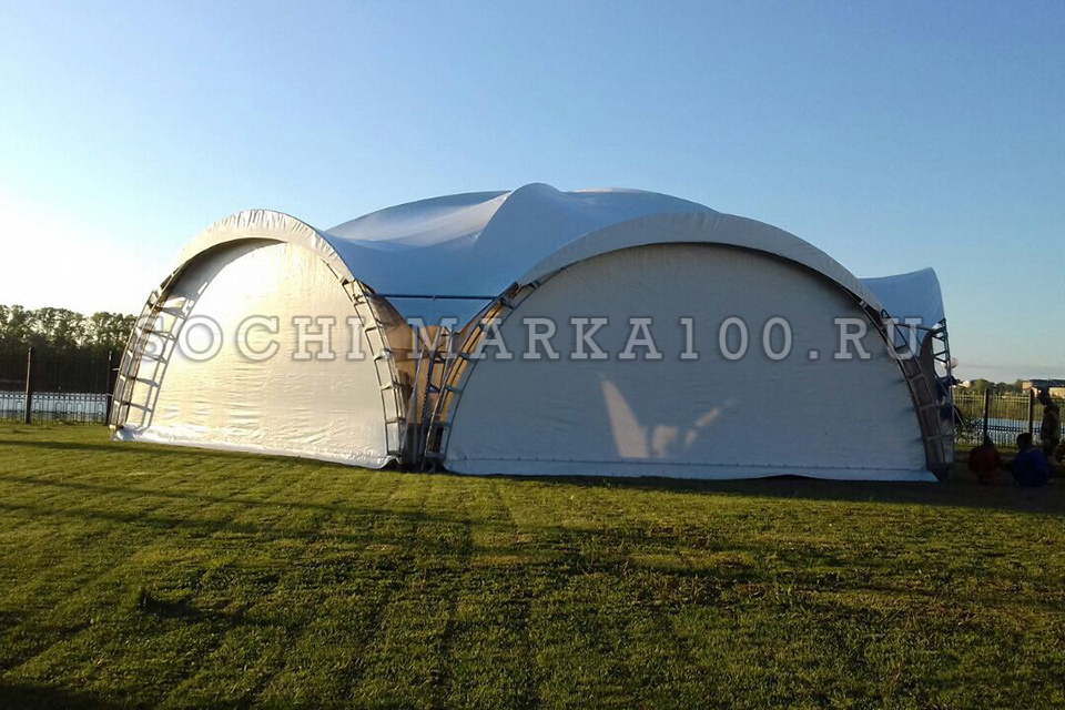 Гексагональный шатер для организации корпоративного праздника на 200 человек